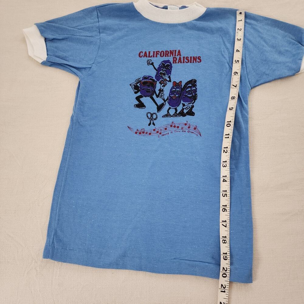 Vintage California Raisins Ringer Tee kids 8/10 - Picture 3 of 5
